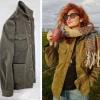 Giacca Sahariana Overshirt Unisex Donna Safari kaki brown militare  4 tasche gabardina 100% cotone Made in italy