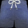 Pantaloncino Bermuda puro cotone fantasia blu Shorts 2 tasche laterali Made in Italy