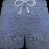 Pantaloncino Bermuda puro cotone popeline Pois blu Shorts 2 tasche laterali Made in Italy