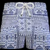 Pantaloncino in cotone Shorts Bermuda fantasia Geometrica 100% Cotone 2 tasche laterali Made in Italy