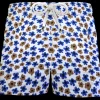 Pantaloncino in cotone Shorts Bermuda fantasia flower 100% Cotone 2 tasche laterali Made in Italy