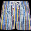 Pantaloncino in cotone Shorts Bermuda fantasia fasciato multicolor rigato Cotone 2 tasche laterali Made in Italy