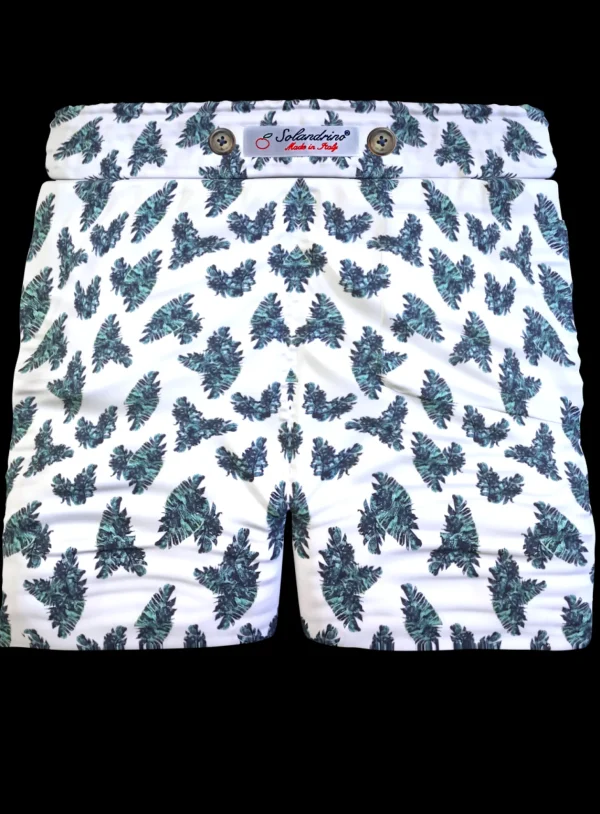 Pantaloncino in Jersey cotone Shorts Bermuda fantasia Tropical 100% Cotone 2 tasche laterali Made in Italy