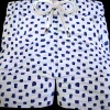 Pantaloncino Shorts Bermuda Micro Fantasia Blu Cotone Lino 2 tasche laterali Made in Italy