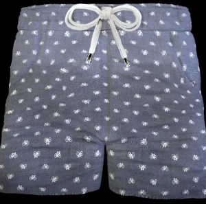 Pantaloncino Shorts Bermuda fantasia bike bicicletta 100% Cotone 2 tasche laterali Made in Italy