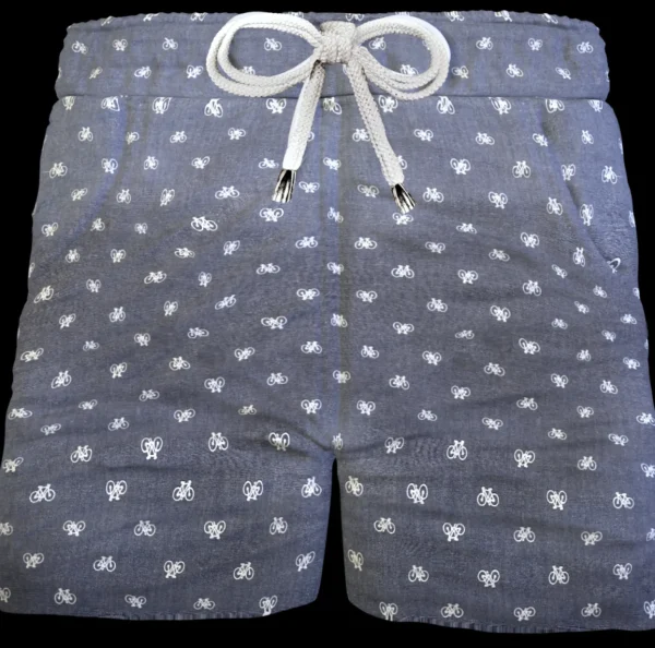 Pantaloncino Shorts Bermuda fantasia bike bicicletta 100% Cotone 2 tasche laterali Made in Italy