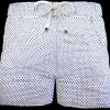 Pantaloncino  Shorts Bermuda Micro Fantasia blu bianco 100% Cotone 2 tasche laterali Made in Italy