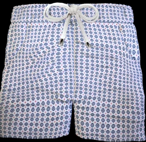 Pantaloncino Shorts Bermuda Micro Fantasia Geometrica 100% Cotone 2 tasche laterali Made in Italy