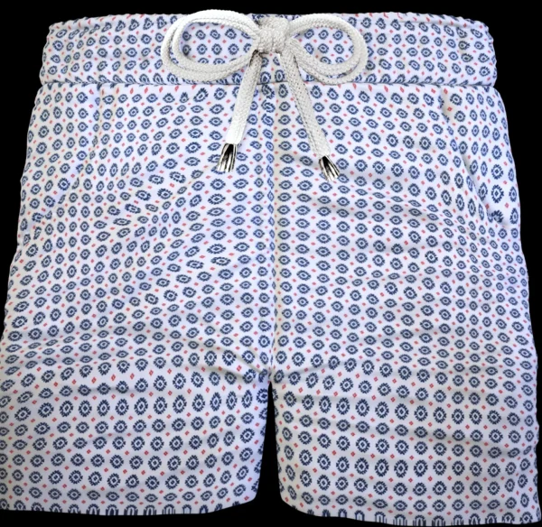 Pantaloncino Shorts Bermuda Micro Fantasia Geometrica 100% Cotone 2 tasche laterali Made in Italy