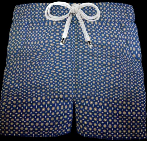 Pantaloncino  Shorts Bermuda Fantasia Blu 100% Cotone 2 tasche laterali Made in Italy