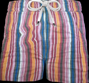 Pantaloncino  Shorts Bermuda Fantasia Stripe 100% Cotone 2 tasche laterali Made in Italy