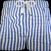 Pantaloncino  Shorts Bermuda Fasciato a righe blu 100% Cotone 2 tasche laterali Made in Italy