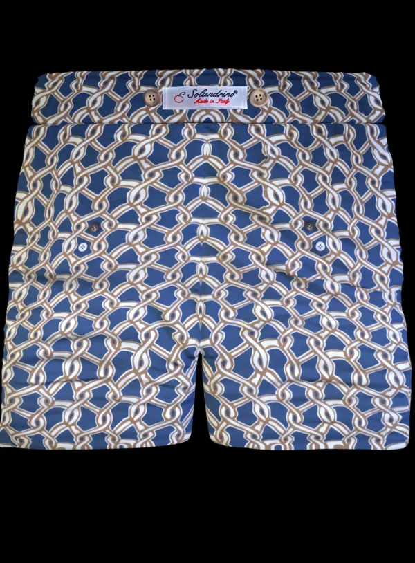 Pantaloncino Shorts Bermuda nodo marino 100% Cotone 2 tasche laterali Made in Italy