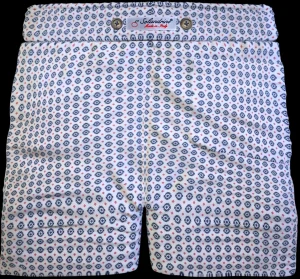 Pantaloncino Shorts Bermuda Micro Fantasia Geometrica 100% Cotone 2 tasche laterali Made in Italy