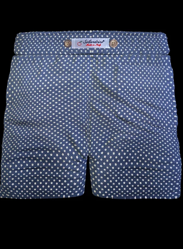 Pantaloncino  Shorts Bermuda Micro Fantasia 100% Cotone 2 tasche laterali Made in Italy