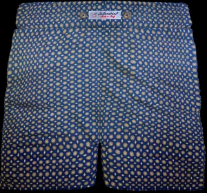Pantaloncino  Shorts Bermuda Fantasia Blu 100% Cotone 2 tasche laterali Made in Italy