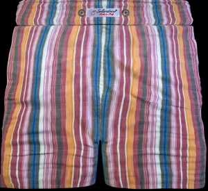 Pantaloncino  Shorts Bermuda Fantasia Stripe 100% Cotone 2 tasche laterali Made in Italy