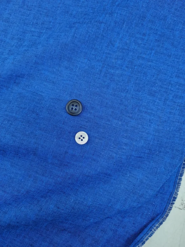 Pantaloncino Shorts Bermuda Azzurro Denim cotone Lino 2 tasche laterali Made in Italy
