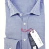 Polo Camicia azzurra piquet Jersey in maglia morbida alta qualità puro cotone  made in italy knit Jersey piquet