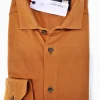 Polo Camicia giallone senape  piquet Jersey in maglia morbida manica lunga alta qualità puro cotone  made in italy knit Jersey piquet