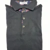 Polo verde militare 100% cotone jersey con inserti fantasia paisley made in Italy manica corta  - DARK GREEN POLO