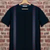 T-shirt blu fantasia Vespa rossa made in italy 100% cotone jersey pettinato - MODELLO BRETELLA STRAP VESPA ROSSA -