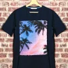 T-shirt made in italy 100% cotone jersey pettinato "MODELLO PALMS"