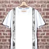 T-shirt made in italy 100% cotone jersey pettinato -MODELLO BRETELLA STRAP MONUMENTS -