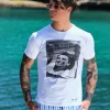 Tshirt made in italy 100% cotone jersey pettinato  -MODELLO RES-PUBBLICA -