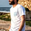 T-shirt made in italy basic con taschino fantasia fish 100% cotone jersey pettinato -MODELLO fisherman-"