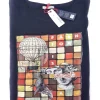Tshirt made in Italy fantasia Rebus fashion 100% cotone jersey pettinato -DESIGN -