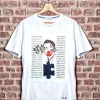 T-shirt made in Italy fantasia Ad Litteram  100% cotone jersey pettinato -DESIGN Ad Litteram -
