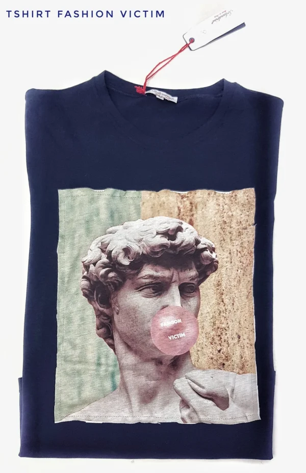 t-shirt made in Italy Fantasia Fashion Victim 100% fresco cotone jersey