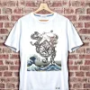 T-shirt made in Italy fantasia OCTOPUS  100% cotone jersey pettinato -DESIGN OCTOPUS-