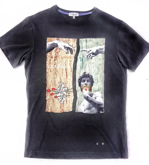 Tshirt made in Italy fantasia strike the pose 100% cotone jersey pettinato -DESIGN -
