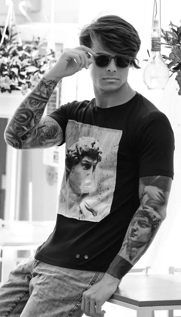 t-shirt made in Italy Fantasia Fashion Victim 100% fresco cotone jersey