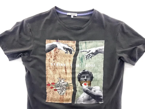 Tshirt made in Italy fantasia strike the pose 100% cotone jersey pettinato -DESIGN -