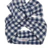 Turbante a quadri azzurro puro cotone  Made in Italy Fascia Capelli hairband