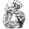 Turbante bianco fantasia Fashion fascia capelli in cotone design naif  hairband Made in Italy