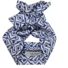 Turbante Fantasia Design Pois Blu cotone  Made in Italy Fascia Capelli hairband