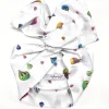 Turbante fantasia mongolfiera bianca  Fashion fascia capelli in cotone design hot air balloon White  hairband Made in Italy