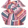 Turbante fasciato multicolor goffrato Fashion fascia capelli in cotone design fascia capelli made in Italy striped