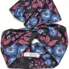 Turbante Fashion in cotone fascia capelli design Paisley porpora made in Italy