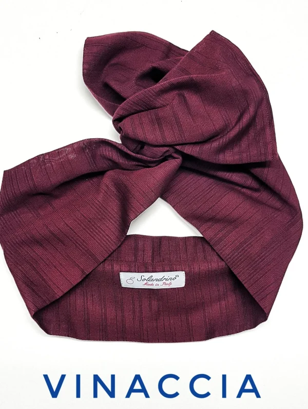 Turbante Fashion in cotone fascia capelli design Vinaccia made in Italy