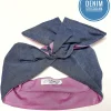 Turbante Fashion in cotone Denim Stoccolma Made in Italy