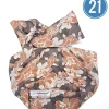 Turbante Fashion in cotone Fantasia design foliage  21 Made in Italy
