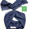 Turbante Fashion in cotone Fantasia  blu 27 Made in Italy