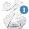 Turbante Fashion in cotone Fantasia design micro fantasia bianca 9 Made in Italy