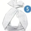 Turbante Fashion in cotone Fantasia design 4 punta spillo white  Made in Italy