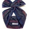 Turbante Fashion in cotone fascia capelli design Dark Plume made in Italy